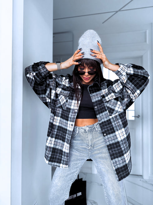 Plaid shirt "RAINY DAY" VMC58 - BLACK